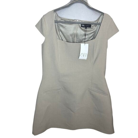 Nwt-Zara TAILORED MINI DRESS-XXL - Picture 4 of 7